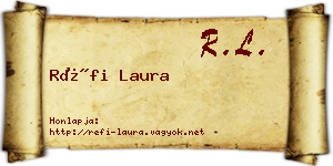 Réfi Laura névjegykártya
