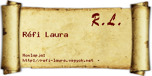 Réfi Laura névjegykártya